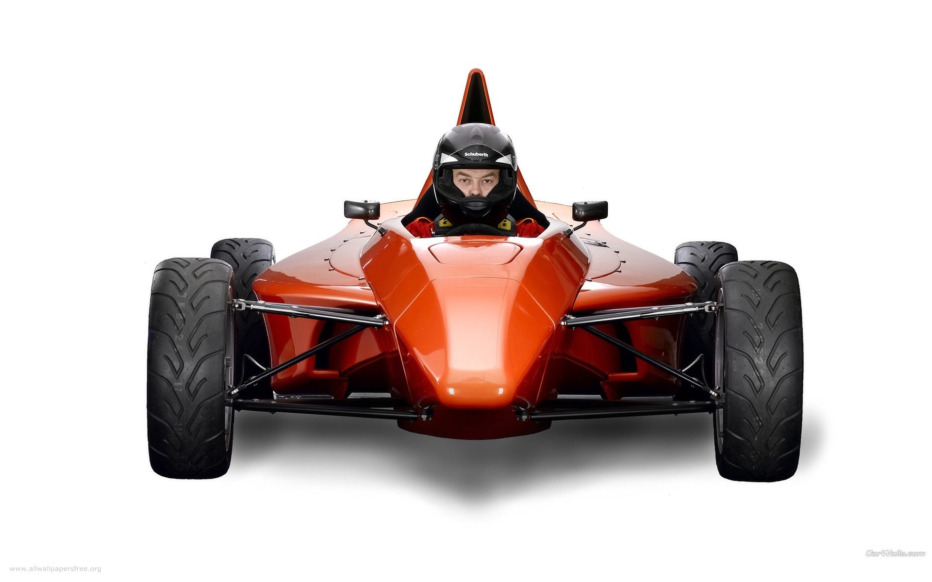 racing car with driver