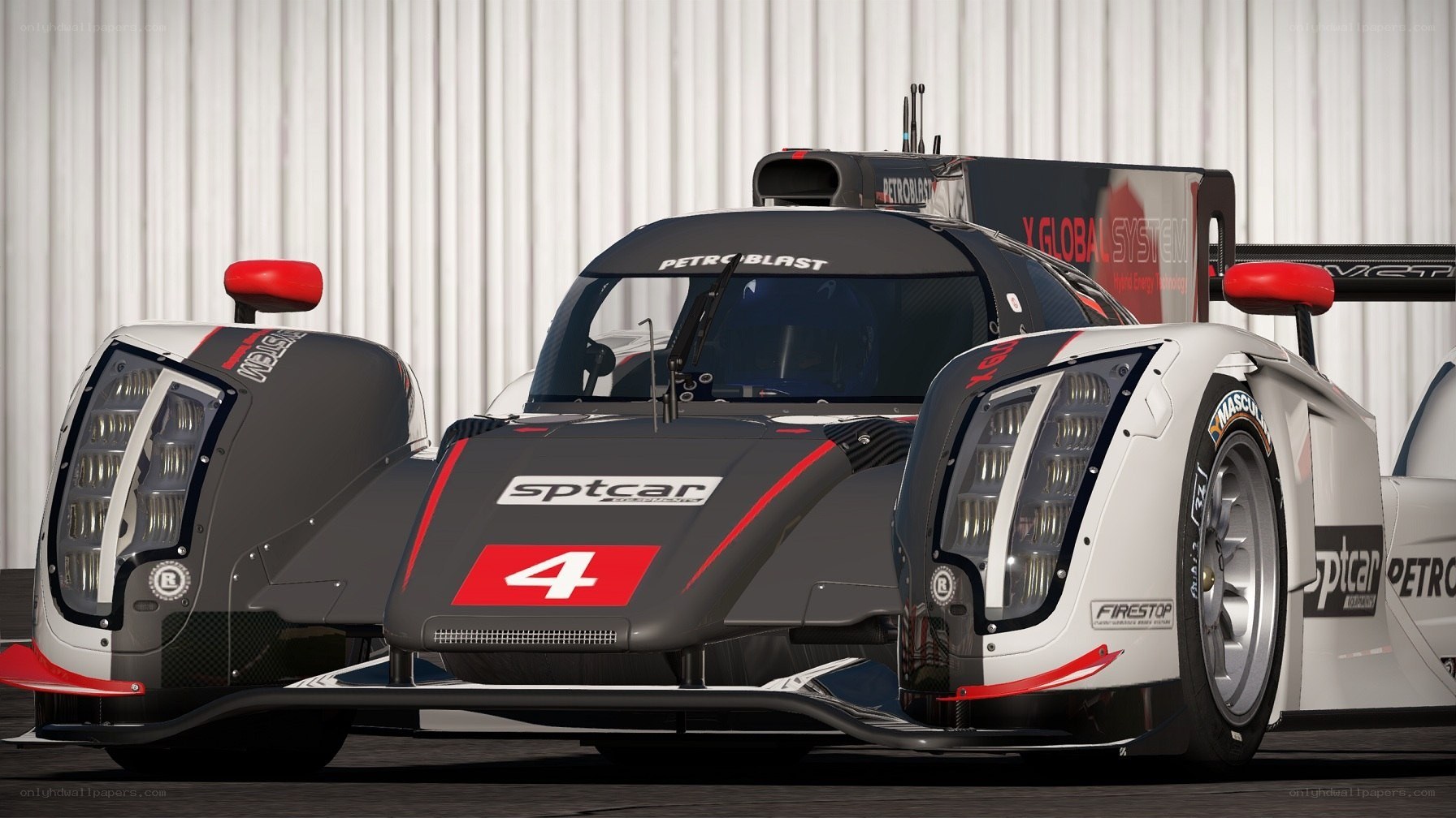 racing car with number 4