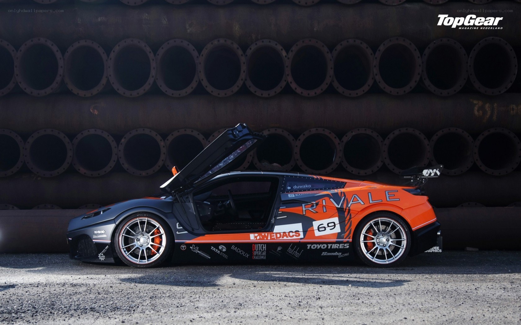 racing car with open door