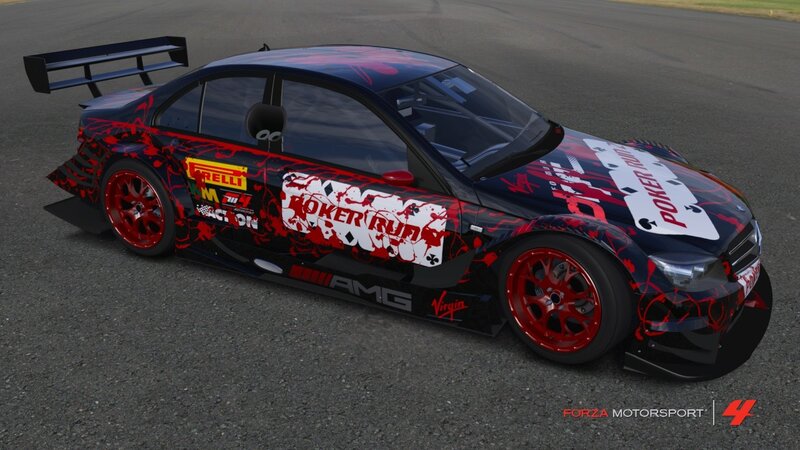 racing car with poker theme