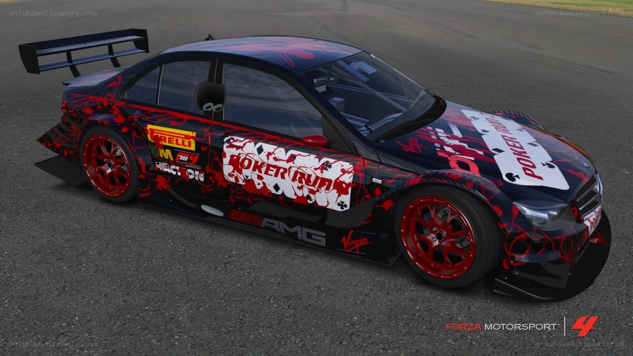 racing car with poker theme