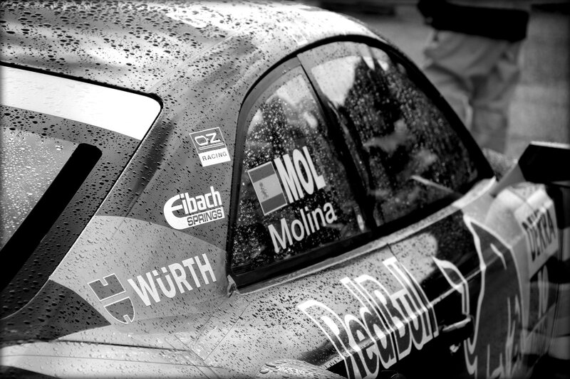 Racing Car with Sponsor Logos — Black