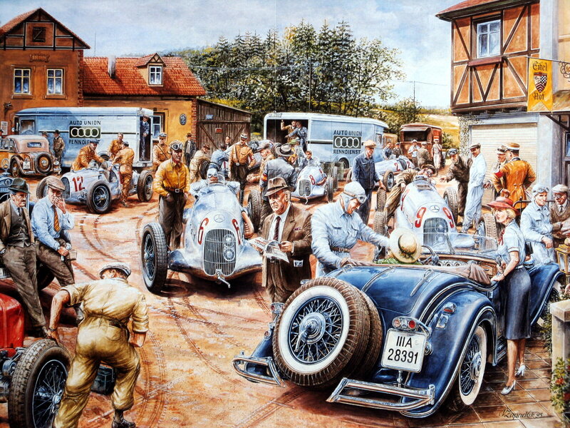 Racing Cars and Crew
