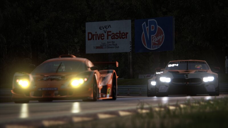 Racing Cars at Night — Black, Dark