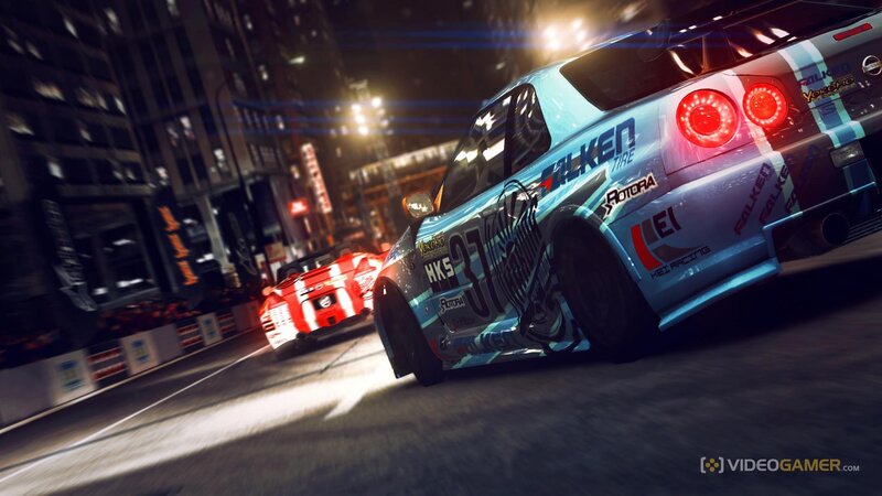 Racing Cars at Night — Blue
