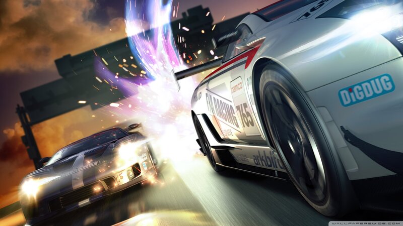 Racing Cars Colliding