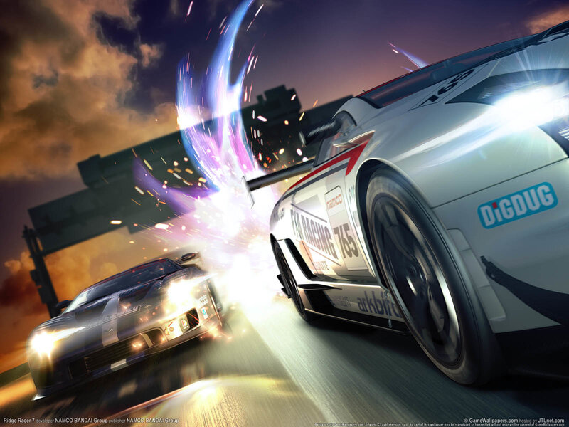 Racing Cars Colliding — White, Dramatic