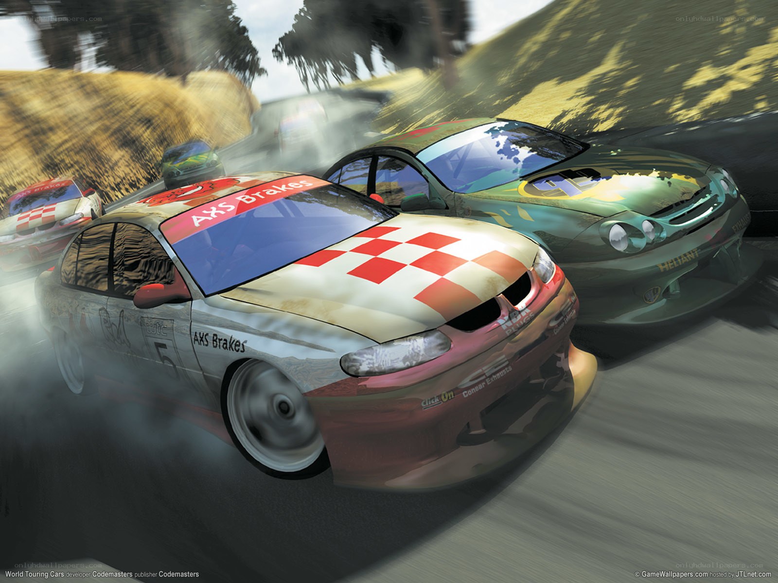 racing cars in action