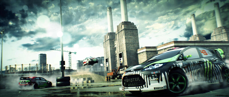 Racing Cars in Action — Black