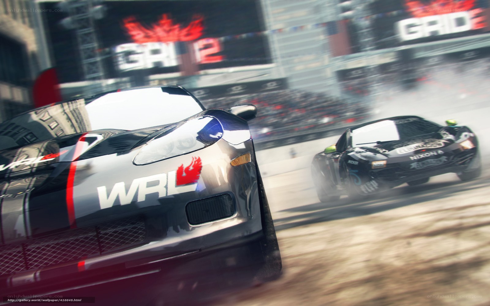 racing cars in action