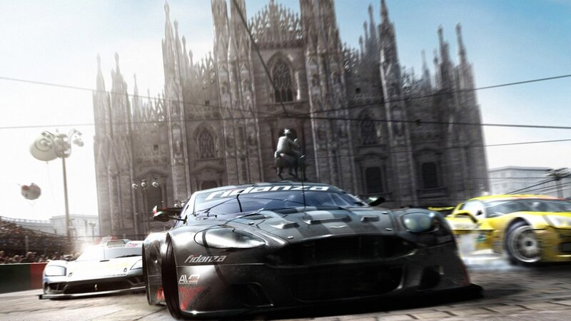 Racing Cars in City — Black, Dynamic