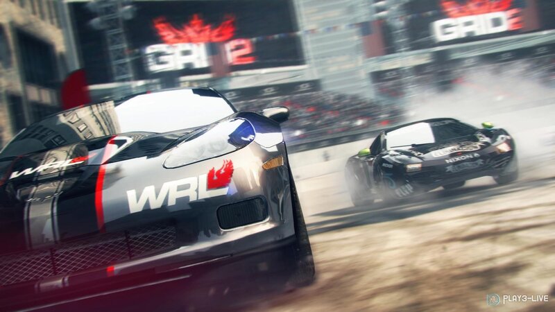 racing cars in city drift