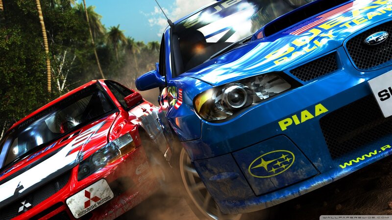 Racing Cars in Collision — Blue