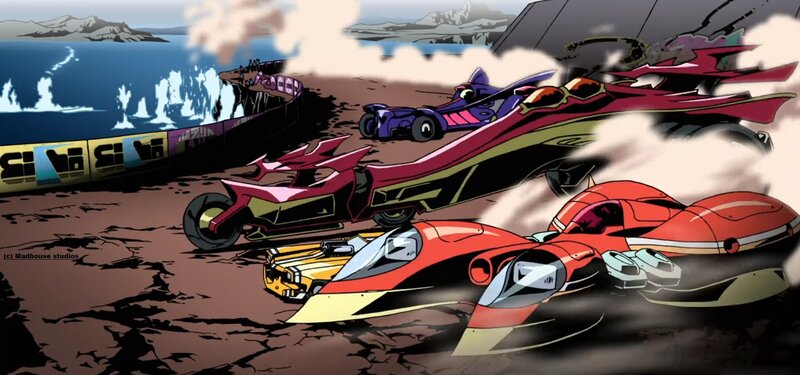 Racing Cars in Crash — Red