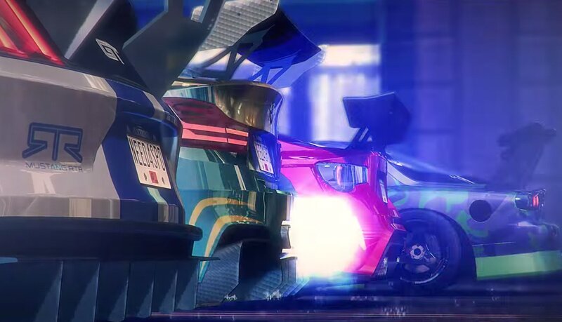 Racing Cars in Garage