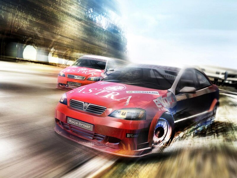 racing cars in motion