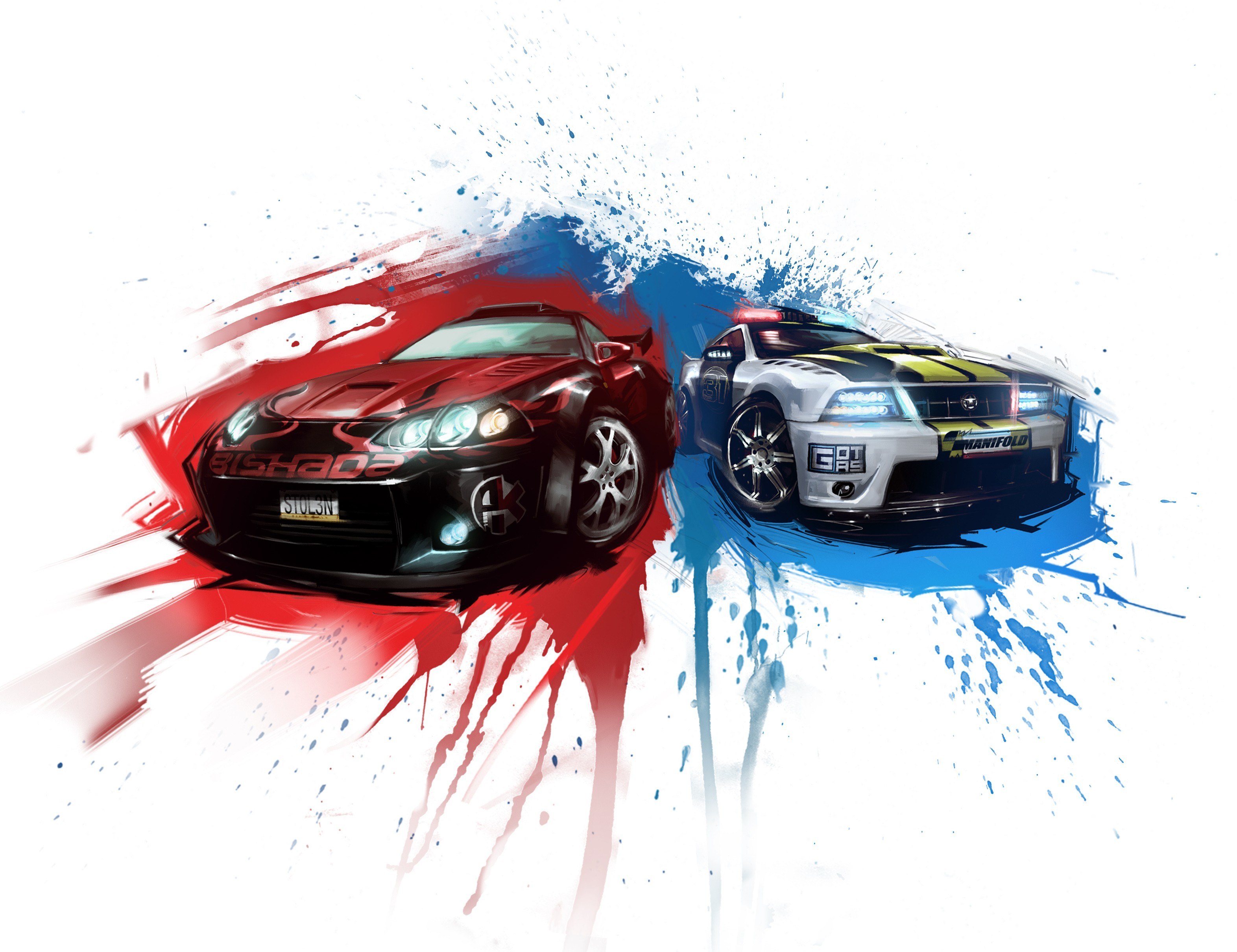 racing cars in motion