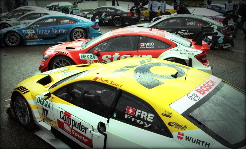 Racing Cars in Pit Lane