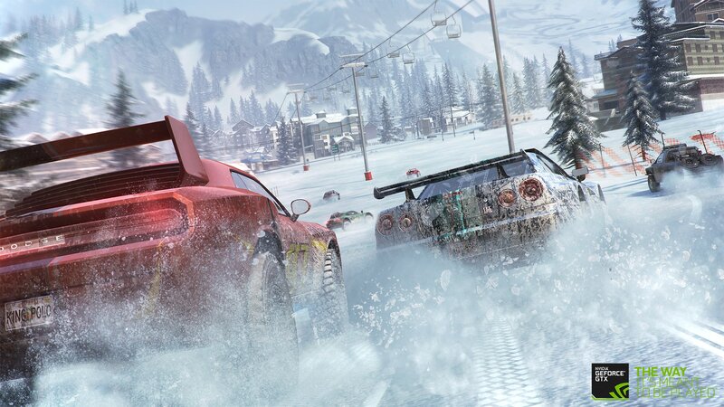 Racing Cars in Snow — Red