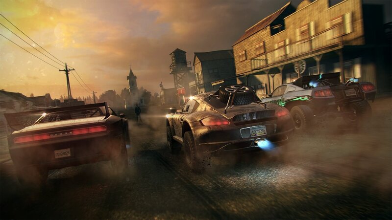 Racing Cars in Town — Brown