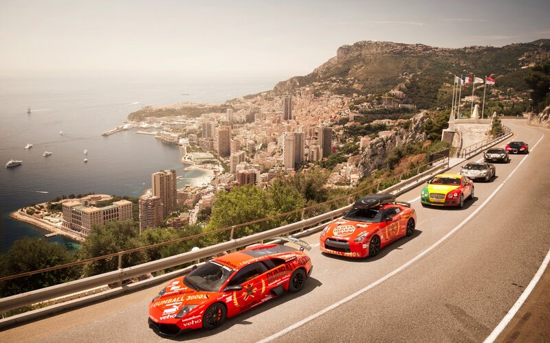 Racing Cars on a Road — Red