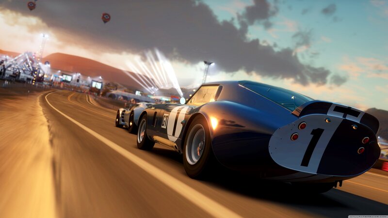 racing cars on a track