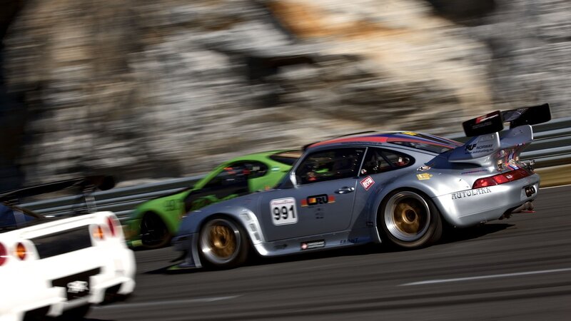 racing cars on a track