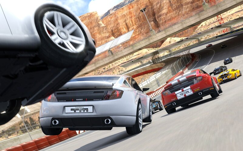 racing cars on a track