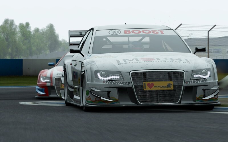 racing cars on a track