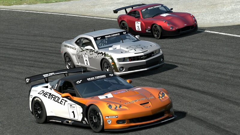 racing cars on a track