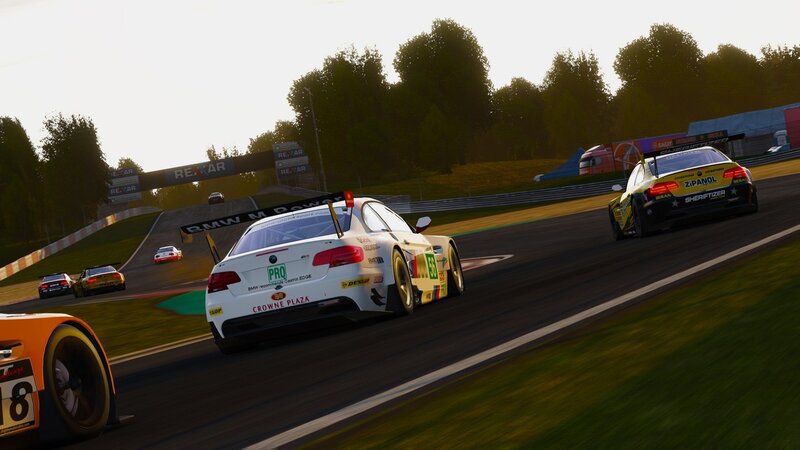 racing cars on a track