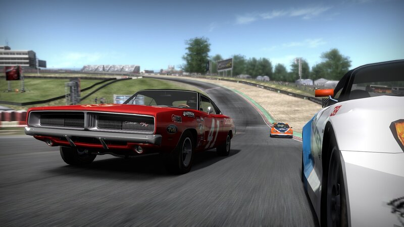 racing cars on a track