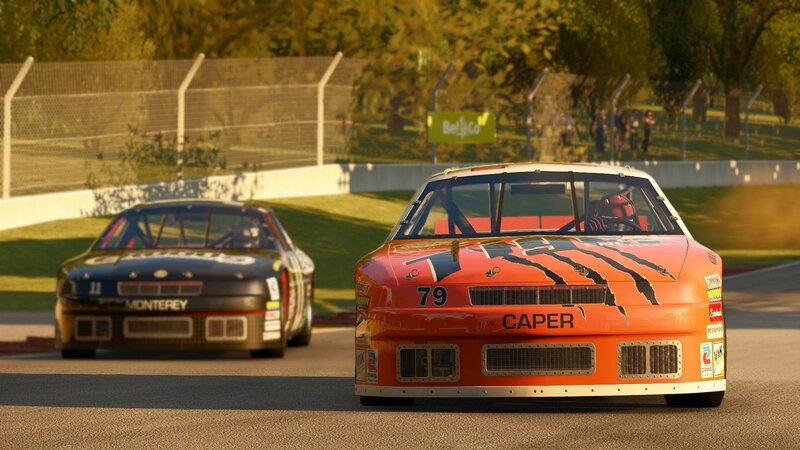 racing cars on a track