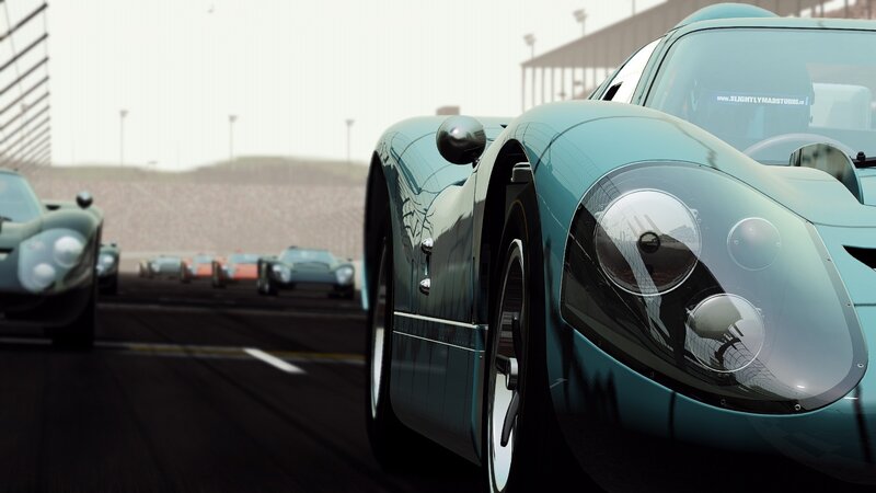 racing cars on a track