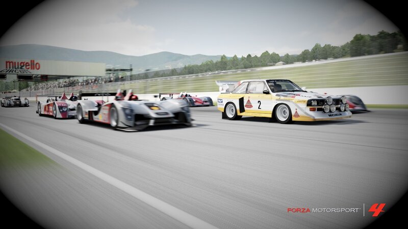 racing cars on a track