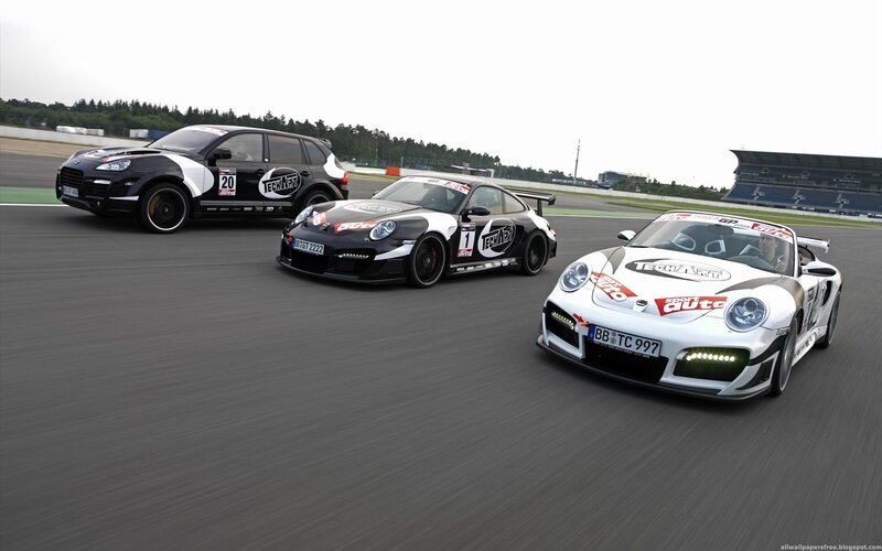 racing cars on a track