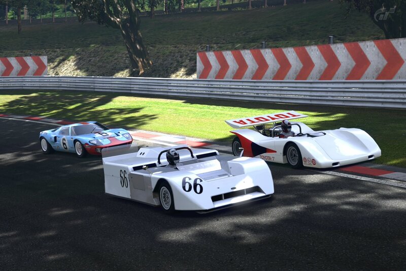 racing cars on a track