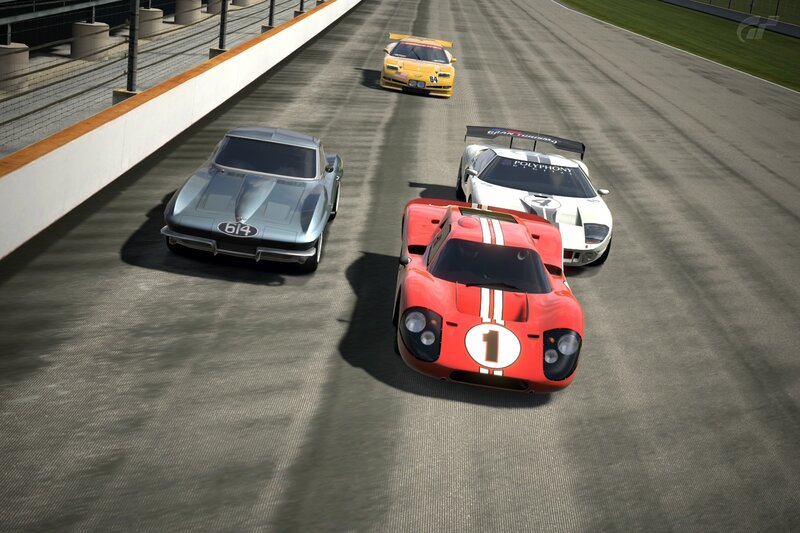 racing cars on a track