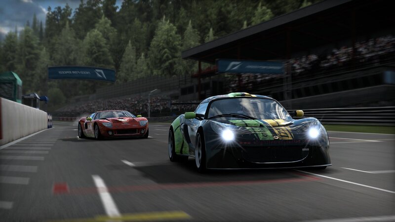 racing cars on a track