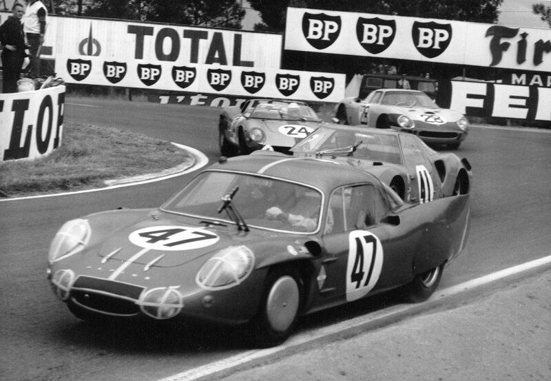 Racing cars on a track
