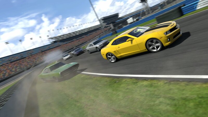 racing cars on a track