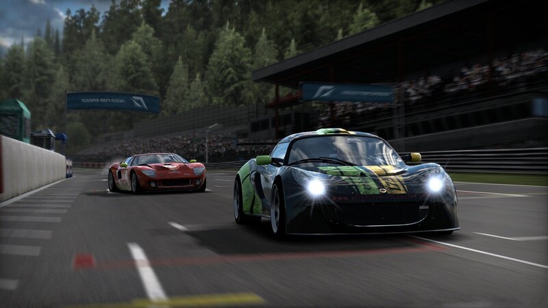 racing cars on a track