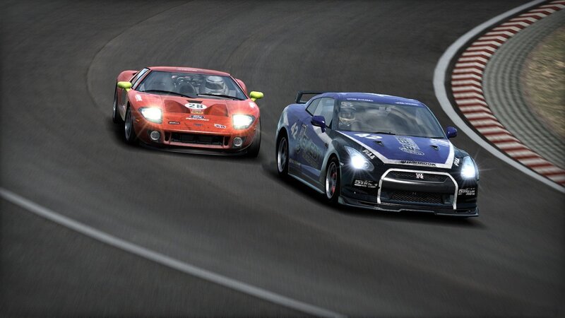 racing cars on a track