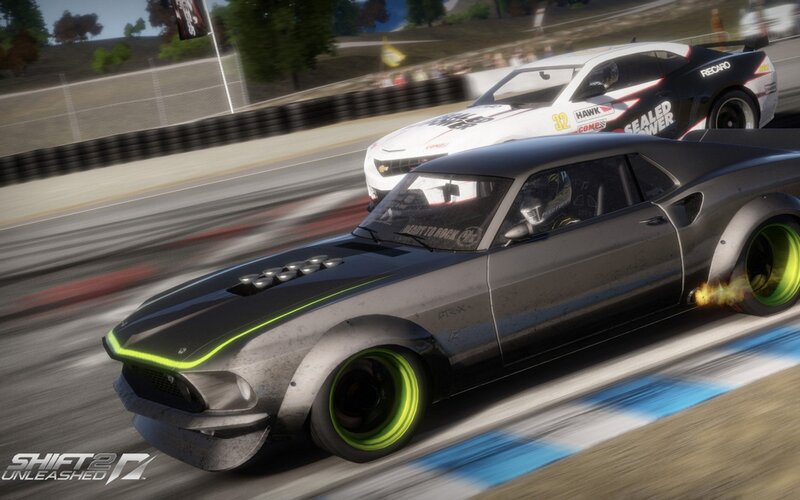 racing cars on a track