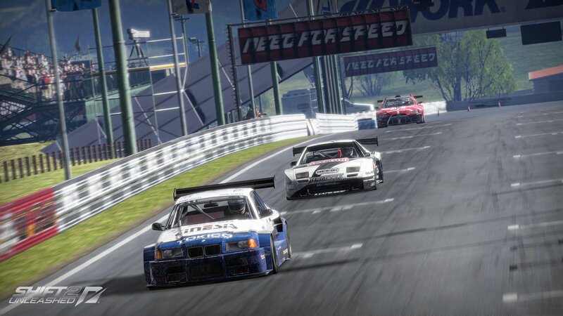 racing cars on a track