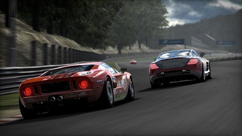 racing cars on a track
