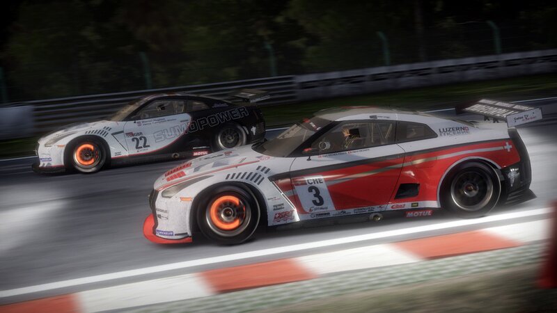 racing cars on a track