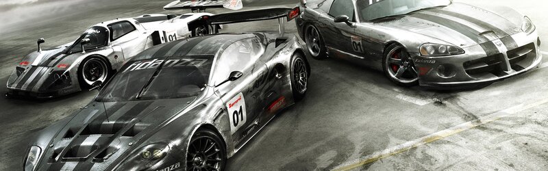 racing cars on a track