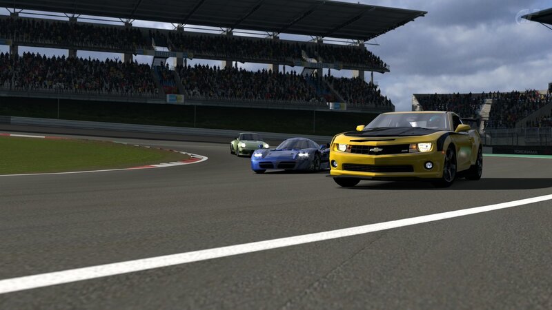 racing cars on a track