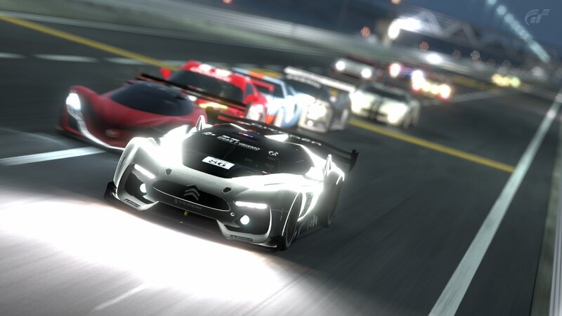 racing cars on a track